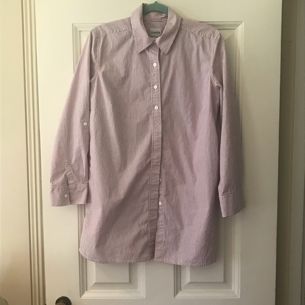 Chico’s Woman’s long-sleeve button down Tunic